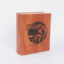 Custom book shape magnetic closure gift box use screen printing